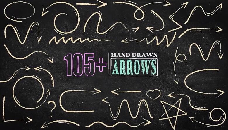 AE手绘箭头动画模板Hand Drawn Arrow Pack