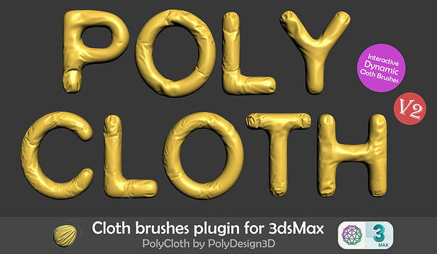 3DS MAX布料模拟画笔动画插件 CGTrader – PolyCloth v2.07 for 3ds Max 2016-2025