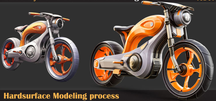 3DS MAX科幻摩托车3D建模教程 Udemy – Mastering Advanced Motorcycle Asset Modeling Techniques