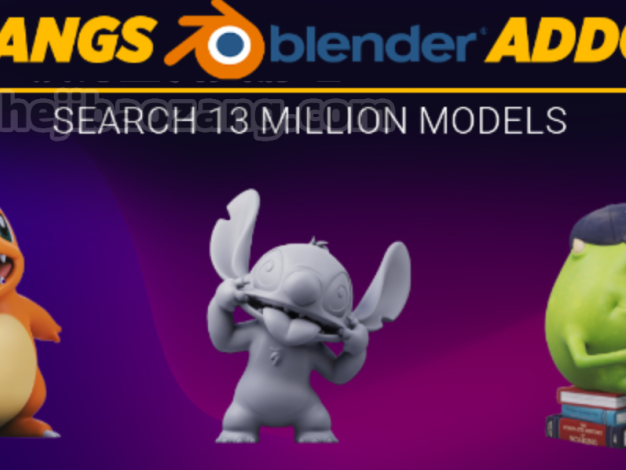 Blender插件-Thangs V0.2.2在线免费导入1400万个免费3D模型