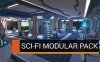 Blender科幻环境构建3D模型资产：Sci-Fi Modular Asset Pack