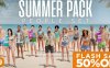 Blender夏日海滩人物集群生成3D模型资产预设：Summer Pack – People Set