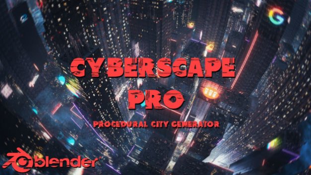 Blender程序化城市楼房3D模型生成器资产预设 Cyberscape Pro V2.3 – Procedural City Generator