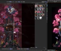 C4D佛手树鲜花海棠高级感抽象概念3D模型场景OC渲染工程源文件带材质贴图