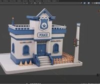 Blender低多边形警察局3D建模教程 Udemy – Blender 3D Modeling Create a Low-Poly Police Building