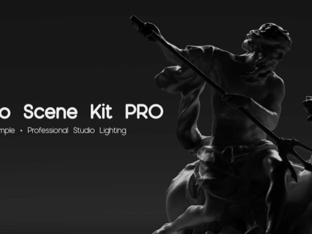 Blender专业摄影棚灯光效果场景渲染资产预设 Studio Scene Kit Pro