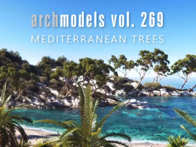 72组地中海植物树木生物群落3D模型 Evermotion – Archmodels Vol.269