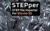 Blender导入STEP文件转换网格插件 STEPper V1.1.8