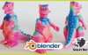 Blender可爱怪兽手办3D建模贴图渲染教程 Udemy – Create a Kaiju Sofubi Figurine with Hands On Practice