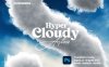 真实逼真云层云彩云朵天空质感3D立体字体PS特效动作Hyper Cloudy – Realistic Cloud Effect for Texts and Logos