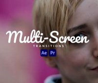 AE/PR多屏动态切换视频转场动画模版预设 Multi-Screen Transitions