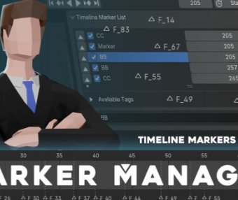 Blender时间轴标记动画插件 Marker Manager V1.0.0 – Timeline Marker Utilities