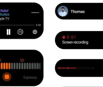 AE苹果手机 iPhone 16灵动岛应用程序通知界面UI/UX效果动画模板 Dynamic island phone interface