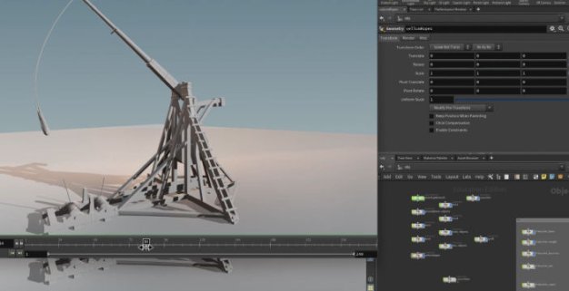 Houdini Vellum布料柔体物理模拟特效教程 FXPHD – HOU235 – Houdini Vellum Workflow on The Battle for Bazoches