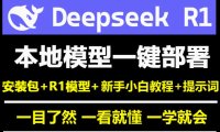 DeepSeekR1遠程安裝本地部署安裝包視頻教程國產(chǎn)AI深度思考V3大模型Win/Mac