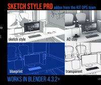 Blender真实素描速写边框线条动画渲染插件 Simple Sketch Pro V1.1.0